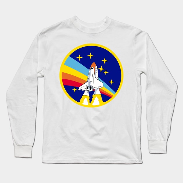 Vintage Shuttle Launch to the Stars Long Sleeve T-Shirt by Gregorous Design